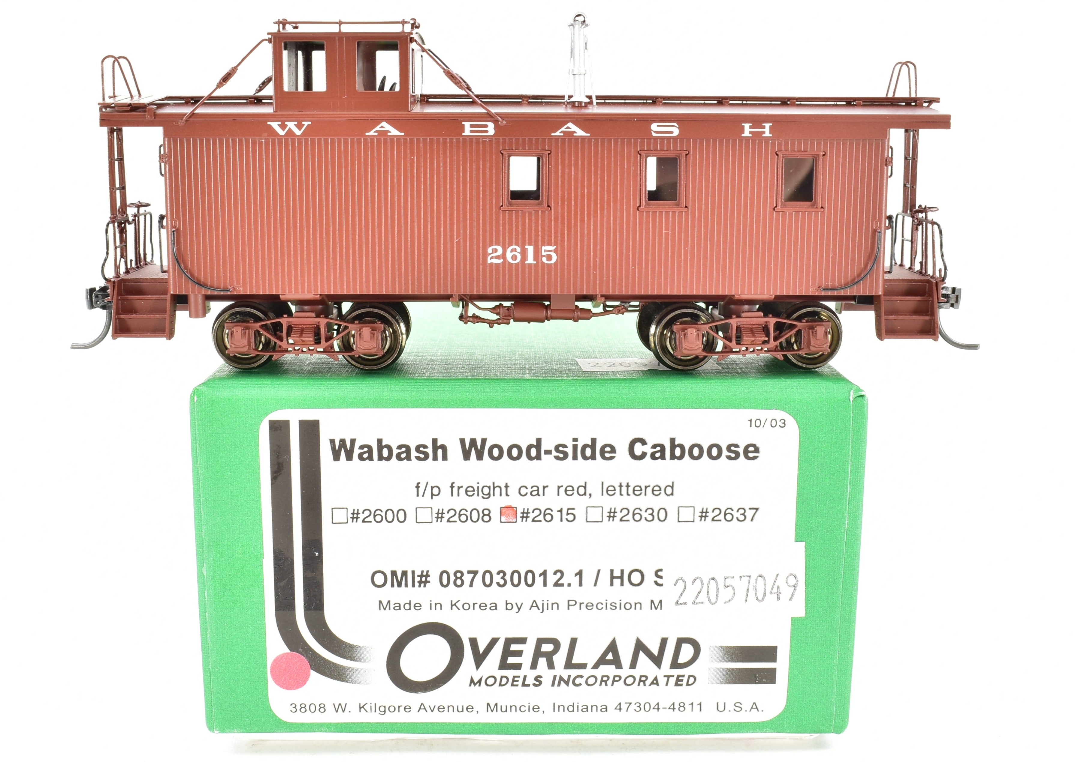 HO Brass OMI - Overland Models, Inc. WAB - Wabash Wood Side