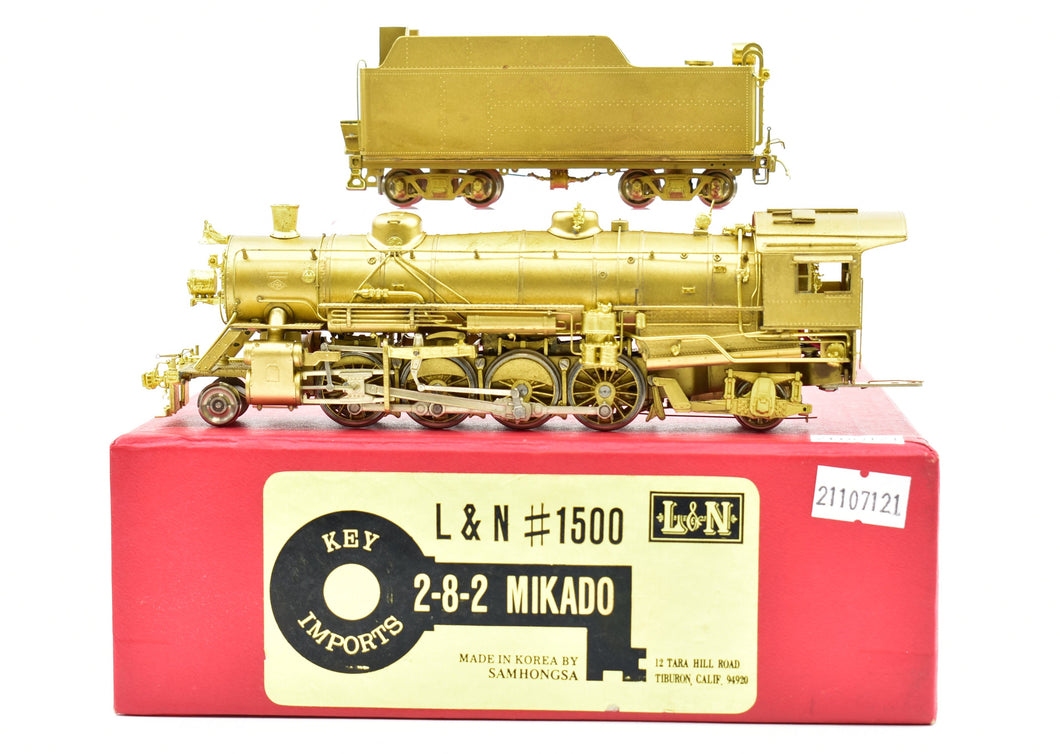 HO Brass Key Imports L&N - Louisville & Nashville - J3 #1500 - 2-8-2 Mikado