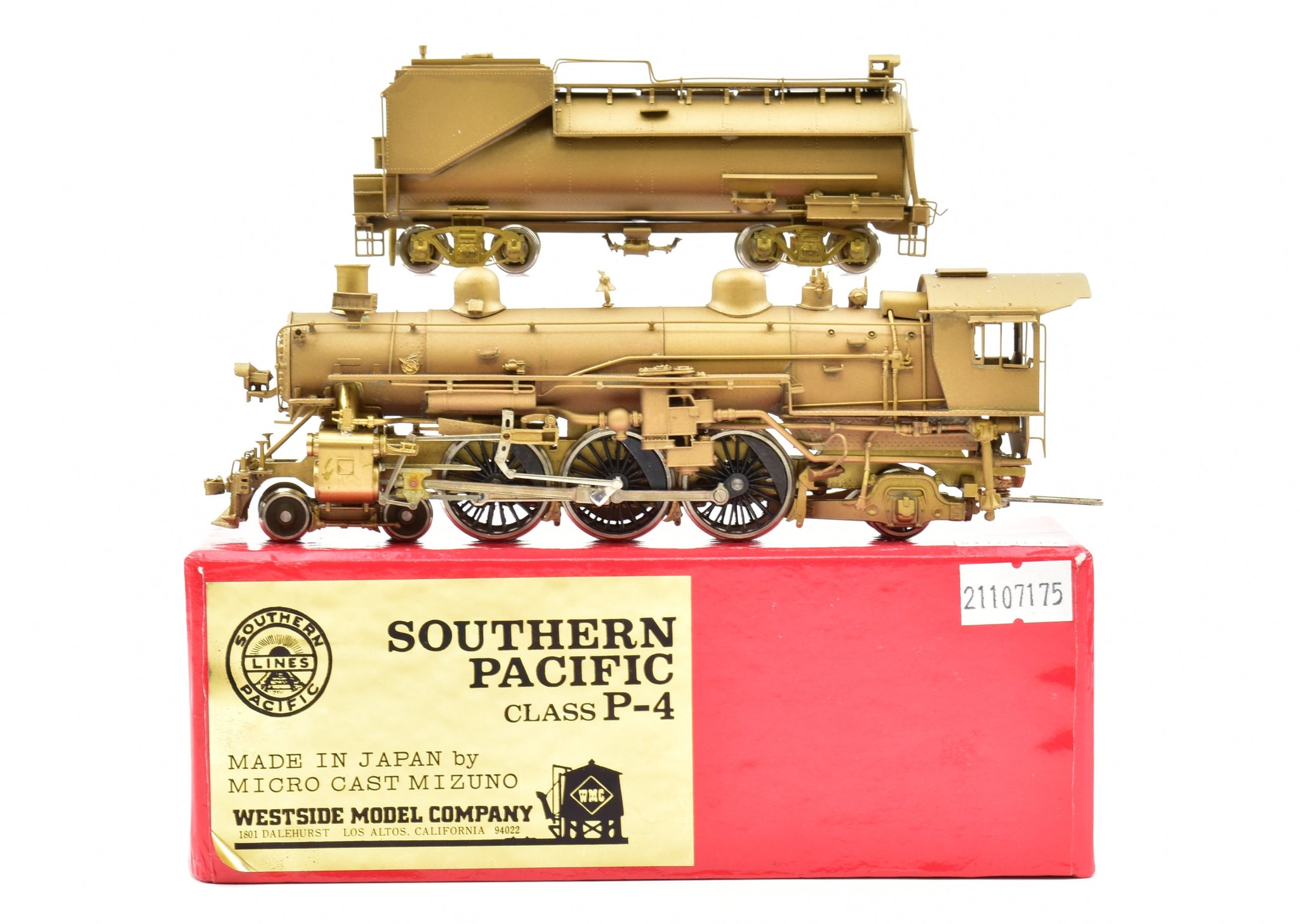 HO Brass Westside Model Co. SP - Southern Pacific Class P-4 4-6-2