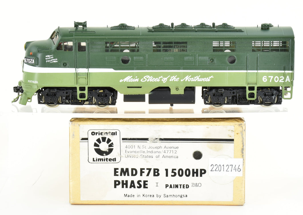 HO Brass Oriental Limited NP - Northern Pacific EMD F9A 1750 HP Standard Version Custom Painted No. 6702A