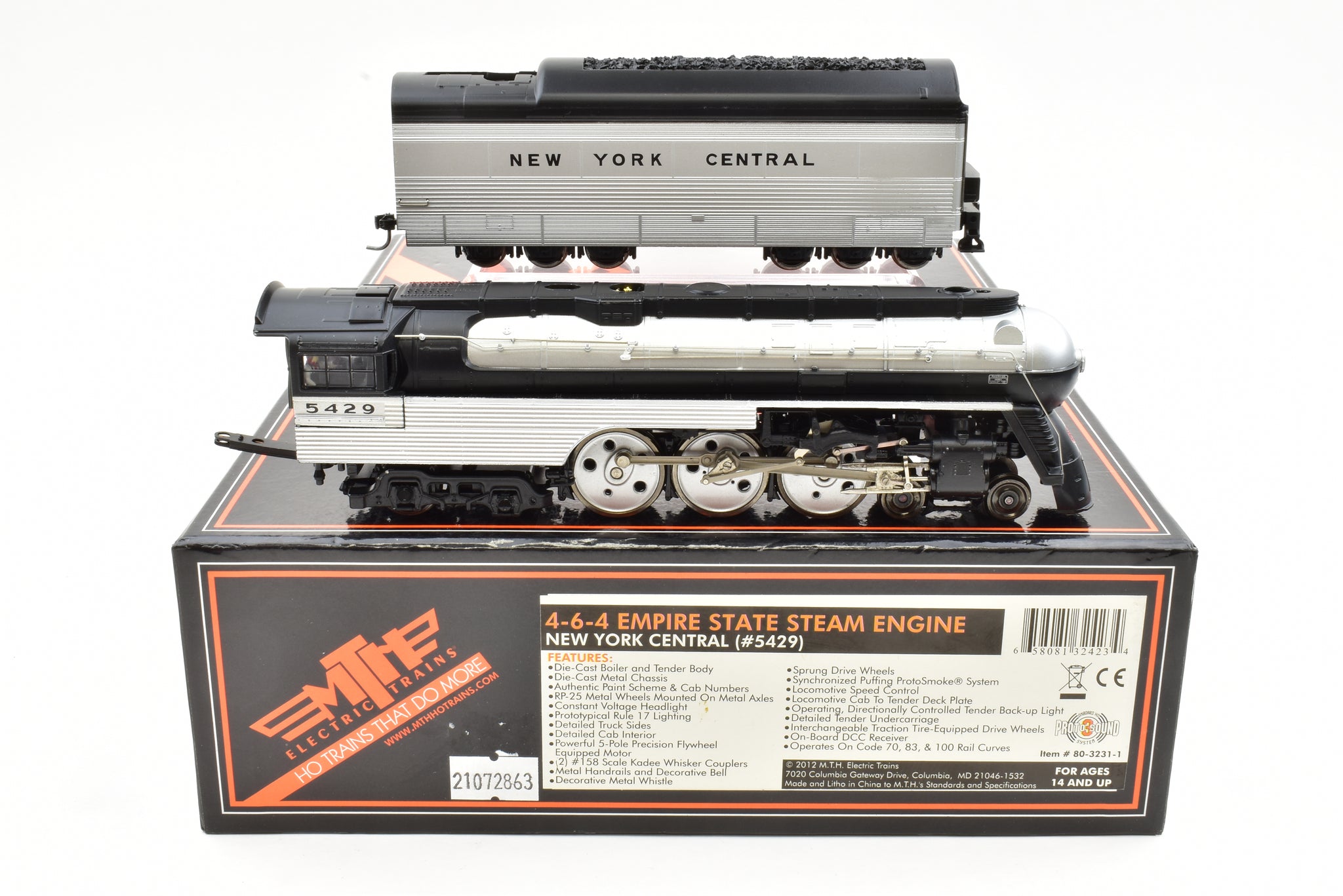 Locomotive vapeur américaine 4-6-2 avec tender, Mehanotehnika, Ho (1/87) - Modélisme Locomotive vapeur américaine 4-6-2 avec tender, Mehanotehnika, Ho (1/87) - Modélisme