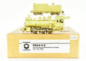 HO Brass Oriental Limited CB&Q - Burlington Route G-8 0-6-0 Cross Compound Air Pump