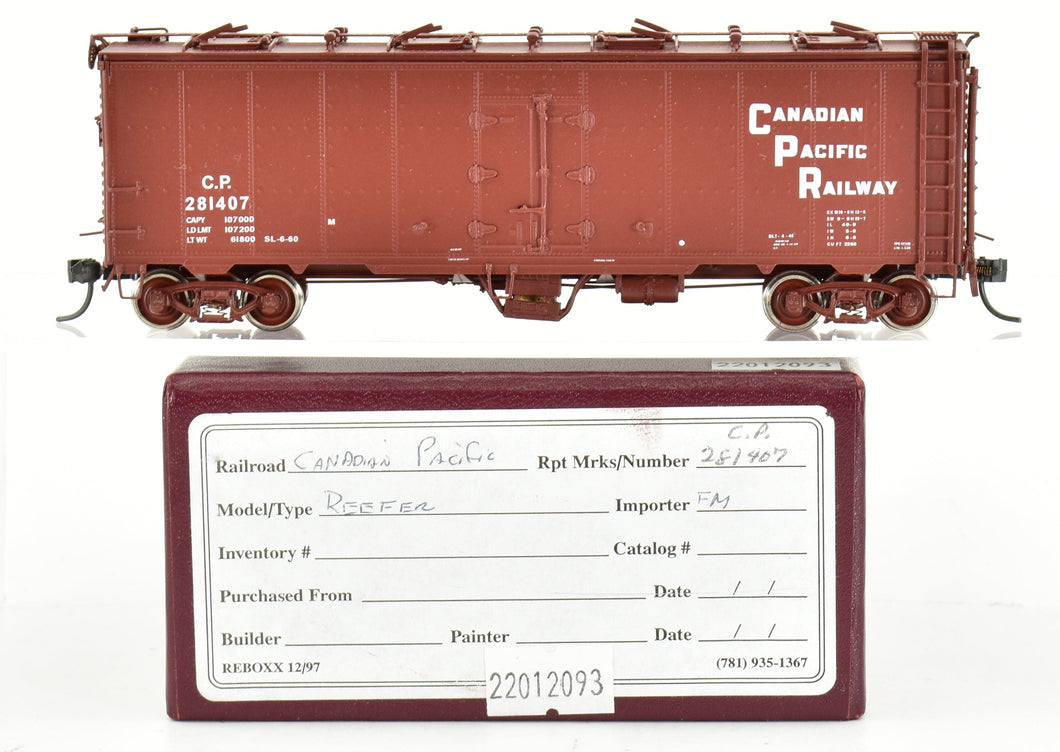 HO Brass PFM - Van Hobbies CPR - Canadian Pacific Railway 40 ft Ice Steel Reefer CP ReBoxx