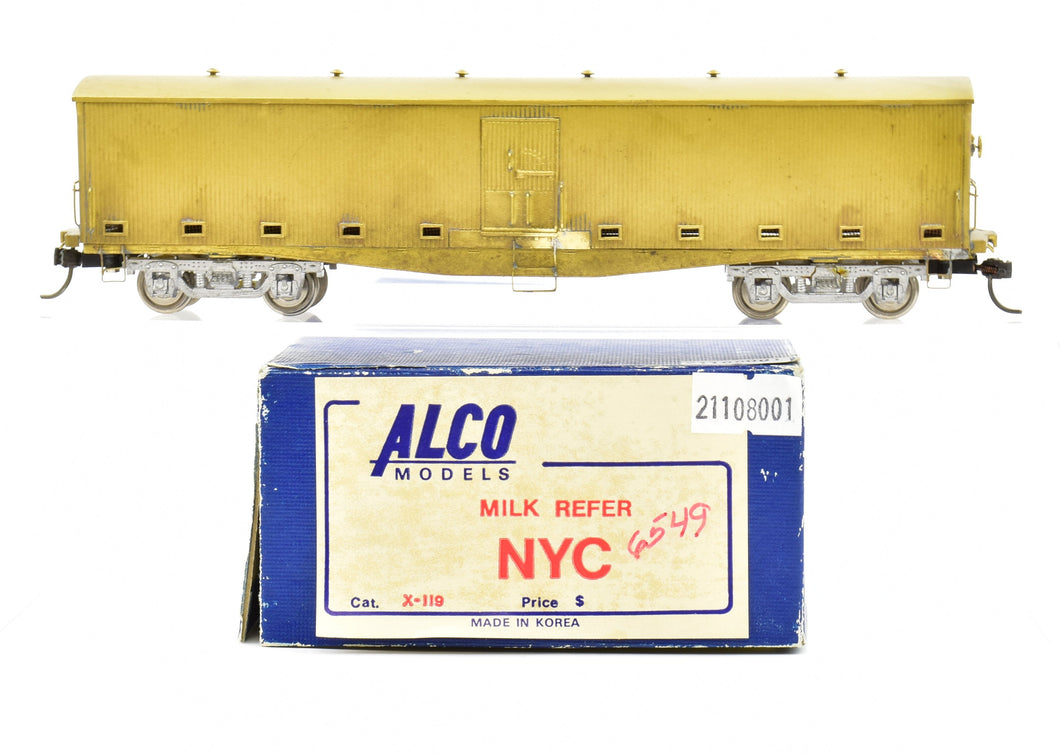 HO Brass Alco Models NYC - New York Central Milk Reefer With Cast Trucks