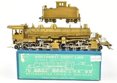 HO Brass NWSL - Northwest Short Line Weyerhaeuser Timber Co. #201 2-8-8-2