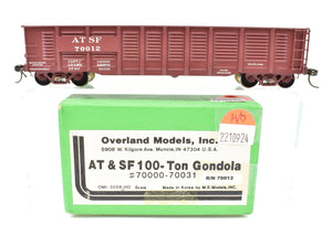 HO Brass OMI - Overland Models, Inc. ATSF - Santa Fe 100 Ton Gondola Pro-Painted No. 70012