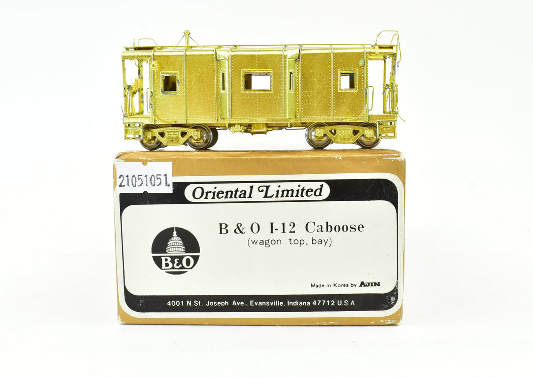 HO Brass Oriental Limited B&O - Baltimore & Ohio I-12 Wagon Top Bay Window Caboose