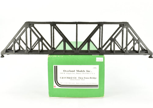 HO Brass OMI - Overland Models, Inc C&S - Colorado & Southern or CB&Q - Burlington Route 126' Thru-Truss Bridge FP Black