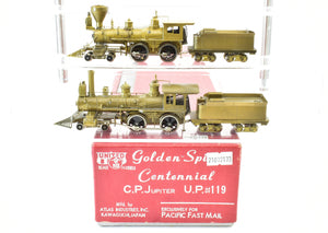 HO Brass PFM - United UP - Union Pacific & CP - Central Pacific 4-4-0 Golden Spike Centennial Set