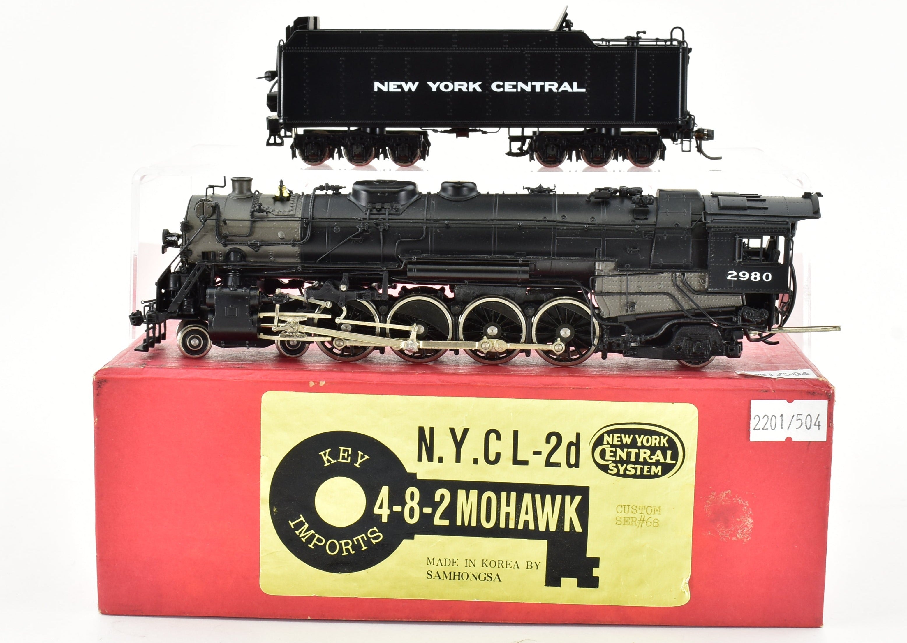HO Brass CON Key Imports NYC - New York Central L-2d 4-8-2 Mohawk 1989 Run  CS #68 FP No. 2980