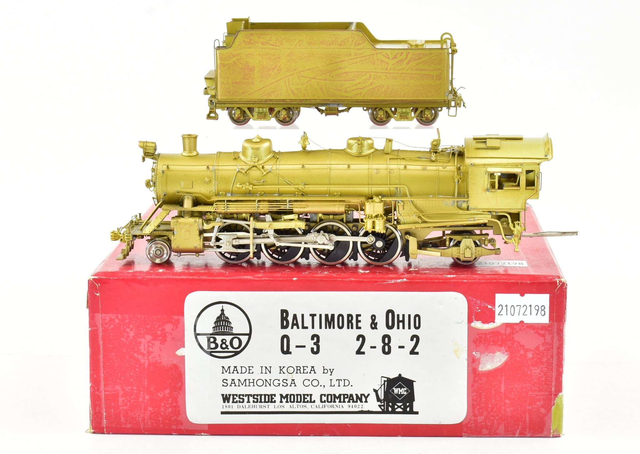 HO Brass WMC - Westside Model Co. B&O - Baltimore & Ohio Q-3 2-8-2