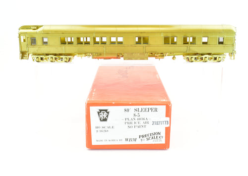 HO Brass PSC - Precision Scale Co. PRR - Pennsylvania Railroad 80' HW Sleeper 8-5 Unpainted