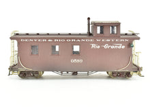 Load image into Gallery viewer, HOn3 Brass Westside Model Co. D&amp;RGW - Denver &amp; Rio Grande Western Long Caboose Custom Painted 0589
