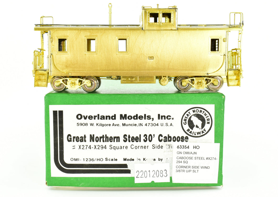 HO Brass OMI - Overland Models, Inc. GN - Great Northern Steel 30' Square Corner Side Window Caboose