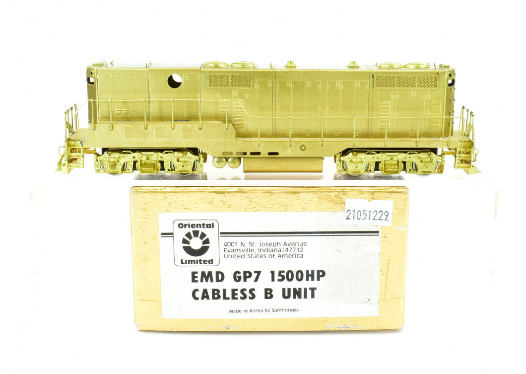 HO Brass Oriental Limited Various Roads EMD GP7 1500 HP Cabless 