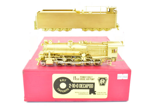 HO Brass Key Imports PRR - Pennsylvania Railroad I-1sa 2-10-0  with 210F75a 