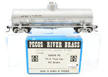 Load image into Gallery viewer, HO Brass Pecos River Brass ATSF - Santa FeTk-k Tank Car with KC Brake Custom Painted
