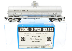HO Brass Pecos River Brass ATSF - Santa FeTk-k Tank Car with KC Brake Custom Painted