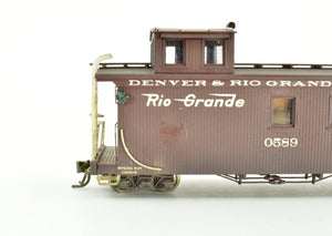 HOn3 Brass Westside Model Co. D&RGW - Denver & Rio Grande Western Long Caboose Custom Painted 0589
