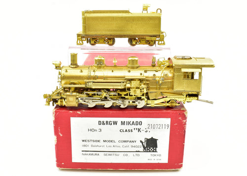 HOn3 Brass Westside Model Co. D&RGW - Denver & Rio Grande Western Mikado Class K-37 2-8-2