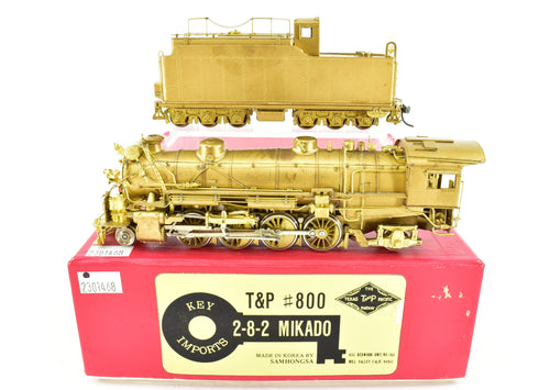 HO Brass Key Imports T&P - Texas & Pacific H-2r 2-8-2 Mikado #800 W/Elesco Feedwater Heater
