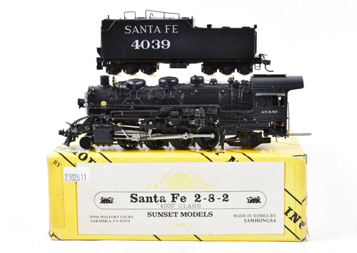 HO Brass Sunset Models ATSF - Santa Fe 4000 Class 2-8-2 Mikado Custom Painted No. 4039