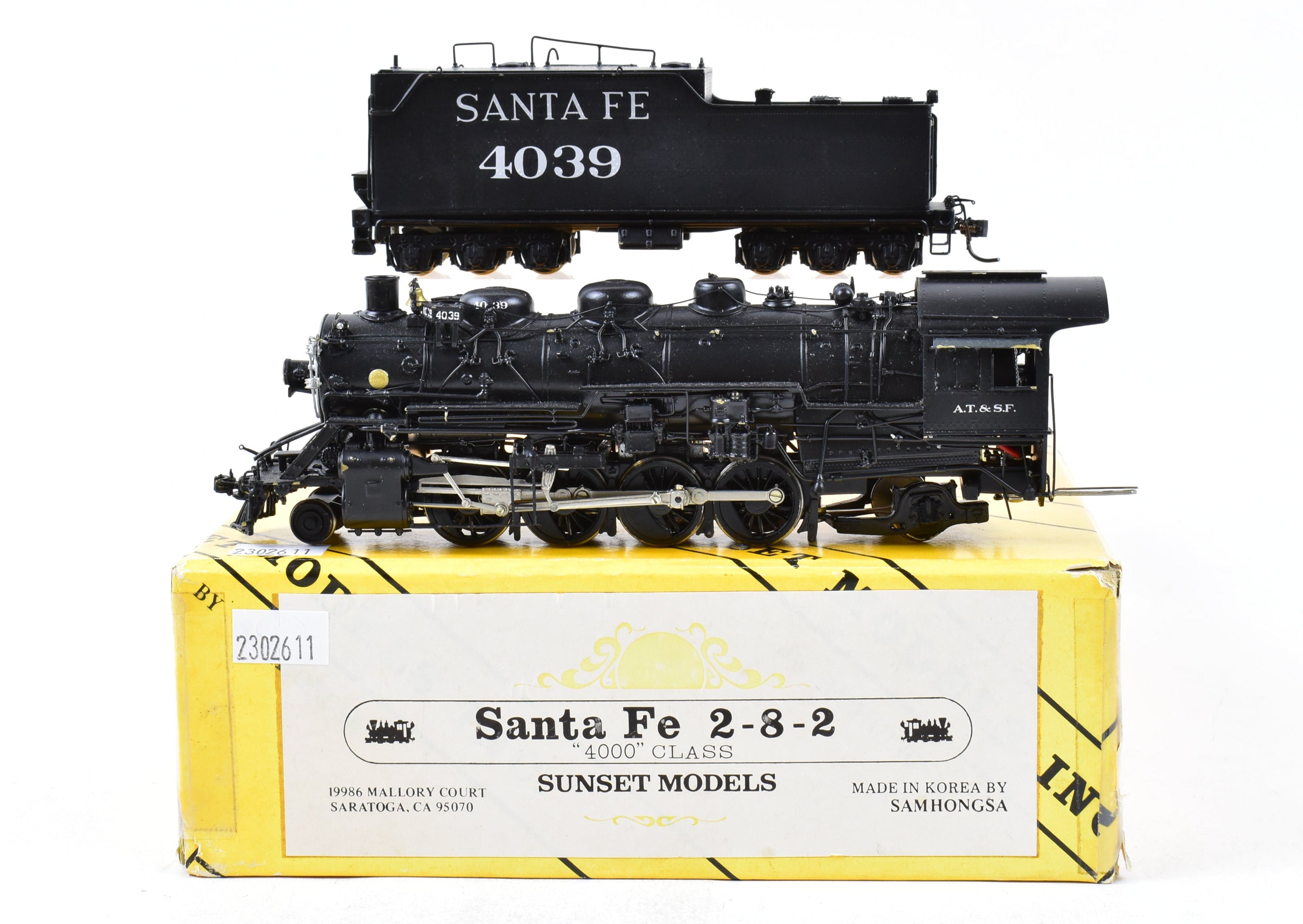 HO Brass Sunset Models ATSF - Santa Fe 4000 Class 2-8-2 Mikado