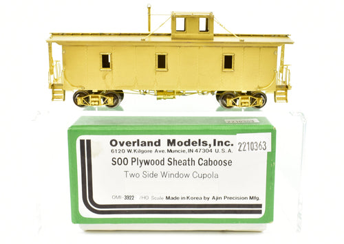 HO Brass OMI - Overland Models, Inc. Soo Line Wood Sheath Two Side Window Caboose