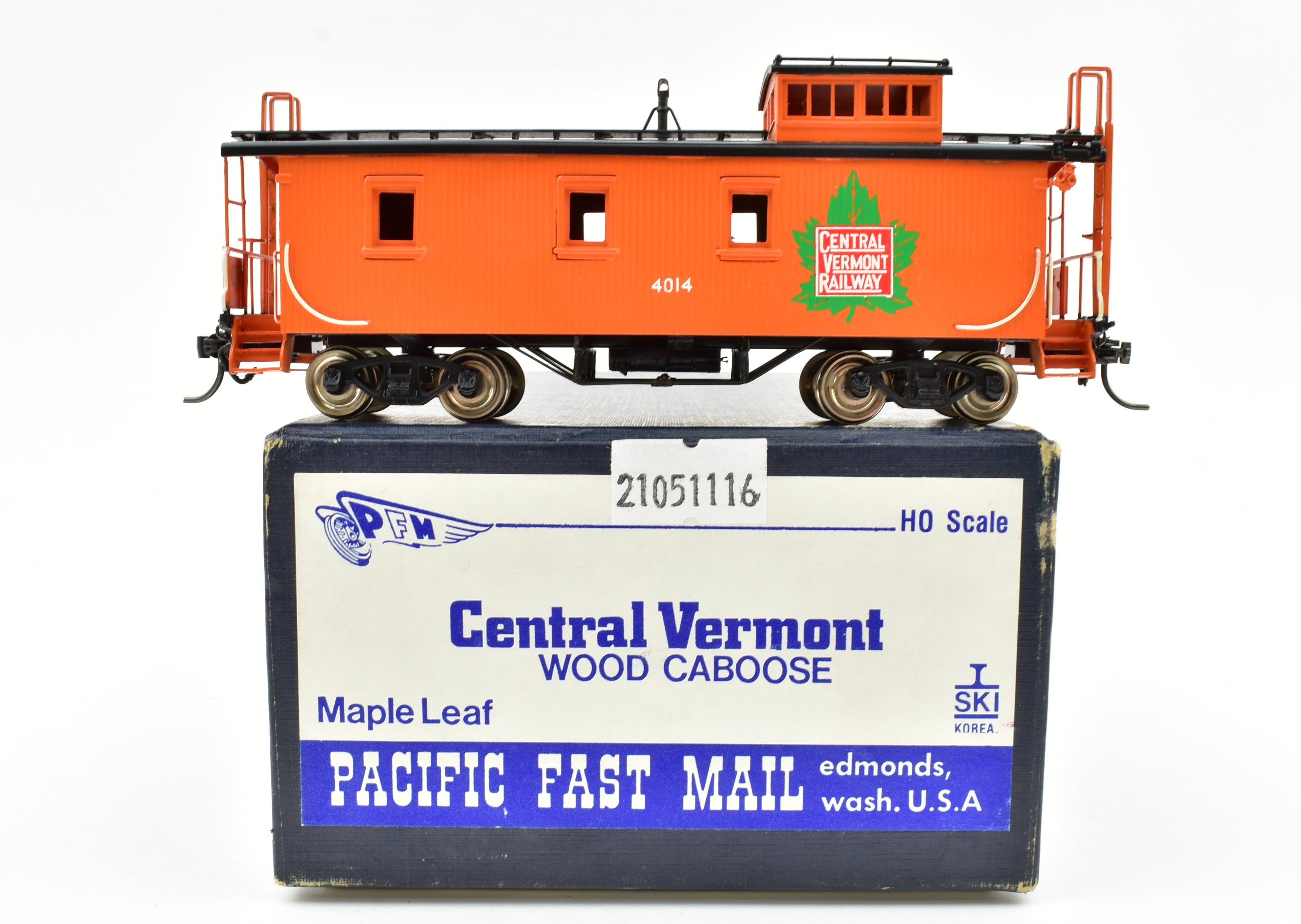 HO Brass PFM - SKI CV - Central Vermont Wood Caboose Factory