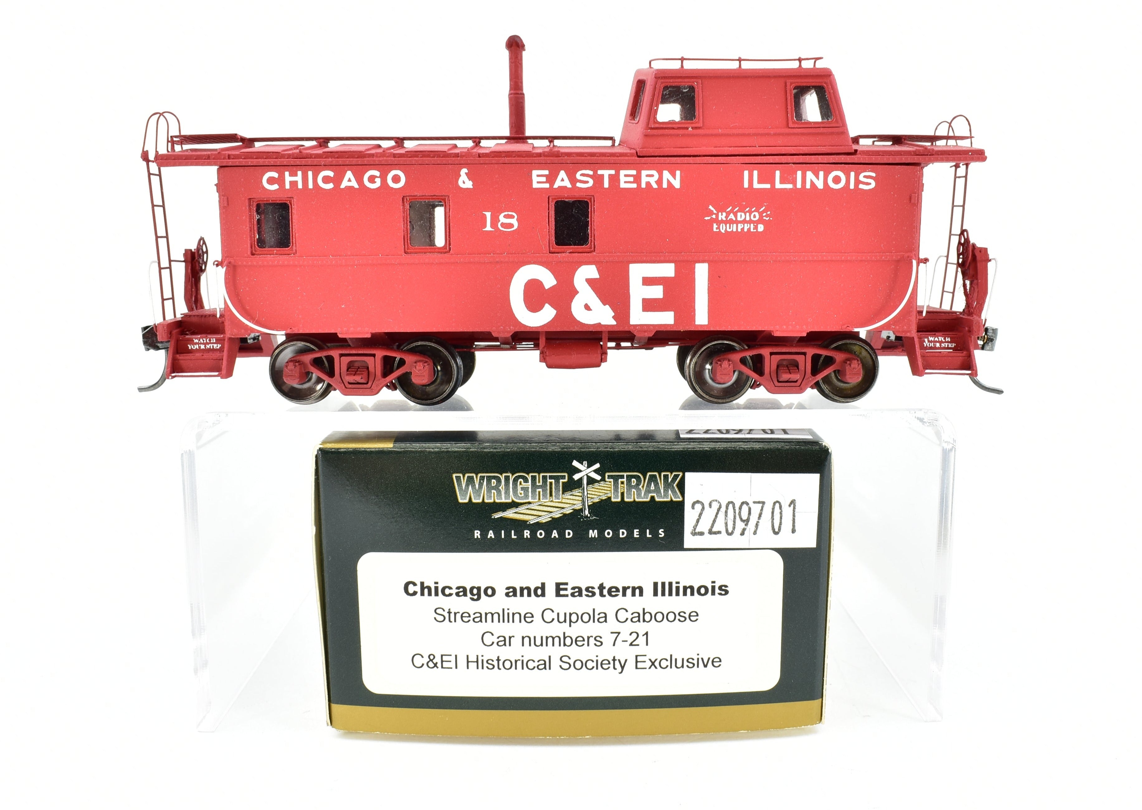 HO Resin Wright Trak Cu0026EI - Chicago u0026 Eastern Illinois Streamline Cupola  Caboose Custom Built u0026 Painted