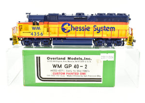 HO Brass OMI - Overland Models, Inc. WM - Western Maryland Chessie System GP40-2 Factory Painted No. 4356