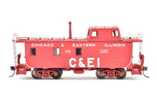 Load image into Gallery viewer, HO Resin Wright Trak C&amp;EI - Chicago &amp; Eastern Illinois Streamline Cupola Caboose Custom Built &amp; Painted
