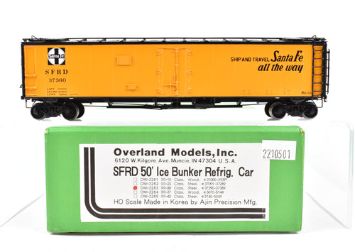 HO Brass OMI - Overland Models, Inc. ATSF - Santa Fe SFRD Rr-30 Class 50' Ice Bunker Steel Refrigerator Car Custom Painted