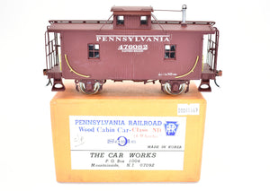 O Brass The Car Works PRR - Pennsylvania Railroad Wood Cabin Car Class ND 4-Wheel Custom Painted