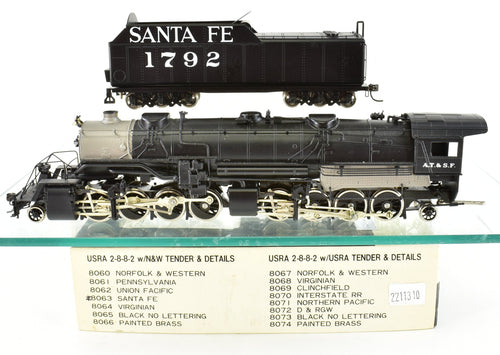 HO Brass Oriental Limited Powerhouse ATSF - Santa Fe USRA 2-8-8-2 Mallet Factory Painted