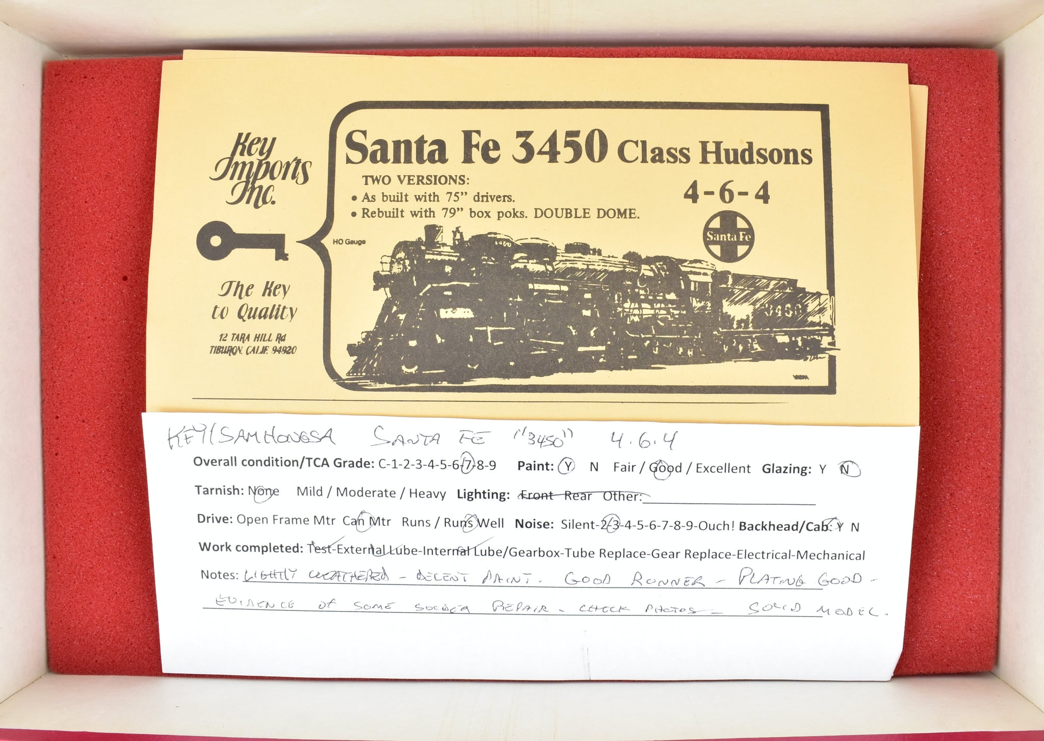 HO Brass Key Imports ATSF Santa Fe 3450 Class 4 6 4 Modernized Custo HO Brass Key Imports ATSF Santa Fe 3450 Class 4 6 4 Modernized Custo