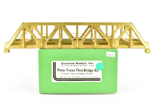 HO Brass OMI - Overland Models, Inc Pony Truss Thru Bridge 93 2-Track Type With Added Braces