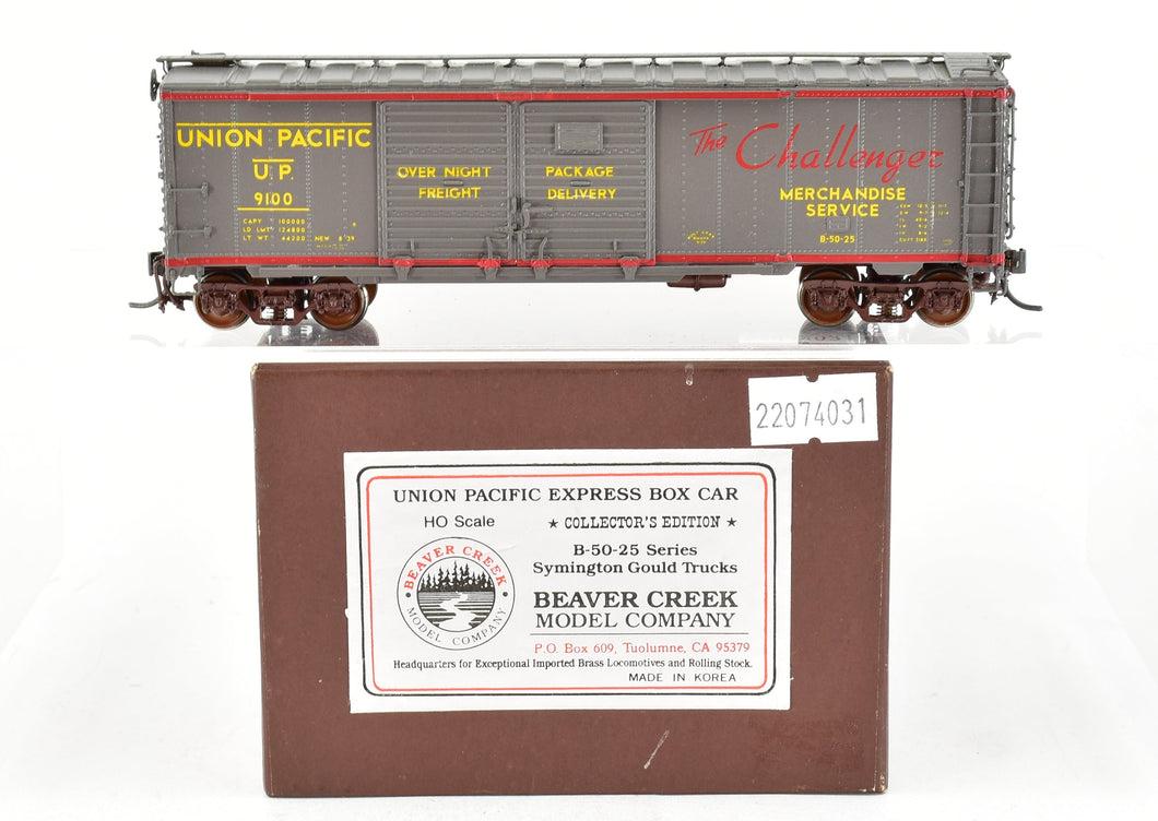 HO Brass Beaver Creek UP- Union Pacific Express Box Car B-50-25 Series FP No. 9100