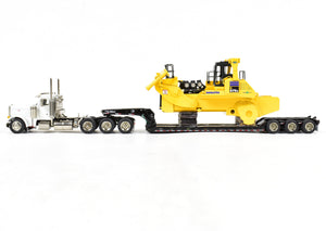 HO Brass CON CMC - Classic Mint Collectibles Peterbilt 379 4-Axle Tractor with Talbert 55SA Low Boy Trailer and Dozer Body Load FP
