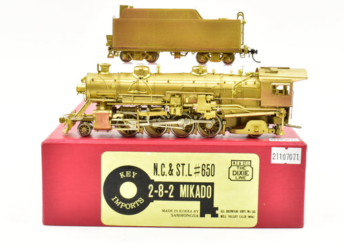 HO Brass Key Imports N.C. & ST.L- Nashville, Chattanooga  & St. Louis #650 - 2-8-2 Mikado