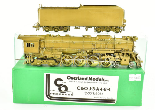 HO Brass OMI - Overland Models, Inc. C&O - Chesapeake & Ohio J-3 4-8-4 #605 & 606 AS-IS