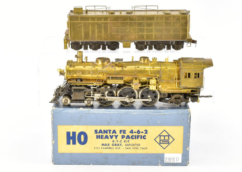 HO Brass Max Gray ATSF - Santa Fe  4-6-2 Heavy Pacific