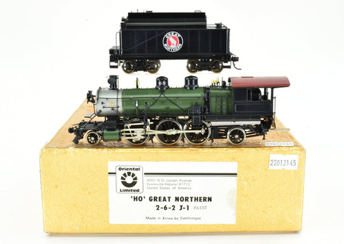HO Brass Oriental Limited GN - Great Northern 2-6-2 Class J-1- FP - Green Boiler Jacket