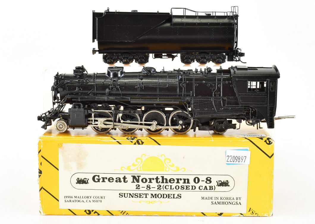 HO Brass Sunset Models GN - Great Northern 2-8-2 Class O-8 Closed Cab Partial Paint