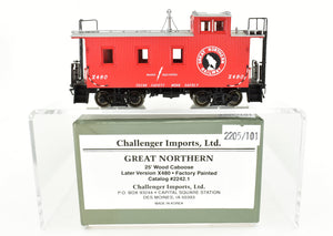 HO Brass CON CIL - Challenger Imports GN - Great Northern 25' Wood Caboose Later Version FP X480