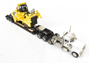 HO Brass CON CMC - Classic Mint Collectibles Peterbilt 379 4-Axle Tractor with Talbert 55SA Low Boy Trailer and Dozer Body Load FP