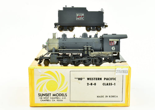 HO Brass Sunset Models  WP - Western Pacific 2-8-0 Class-1 Custom Painted No. 6