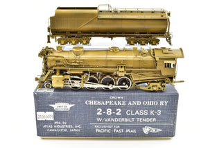 HO Brass PFM - United C&O - Chesapeake & Ohio 2-8-2 K-3 Mikado 1978 Crown Model W/Vanderbilt Tender