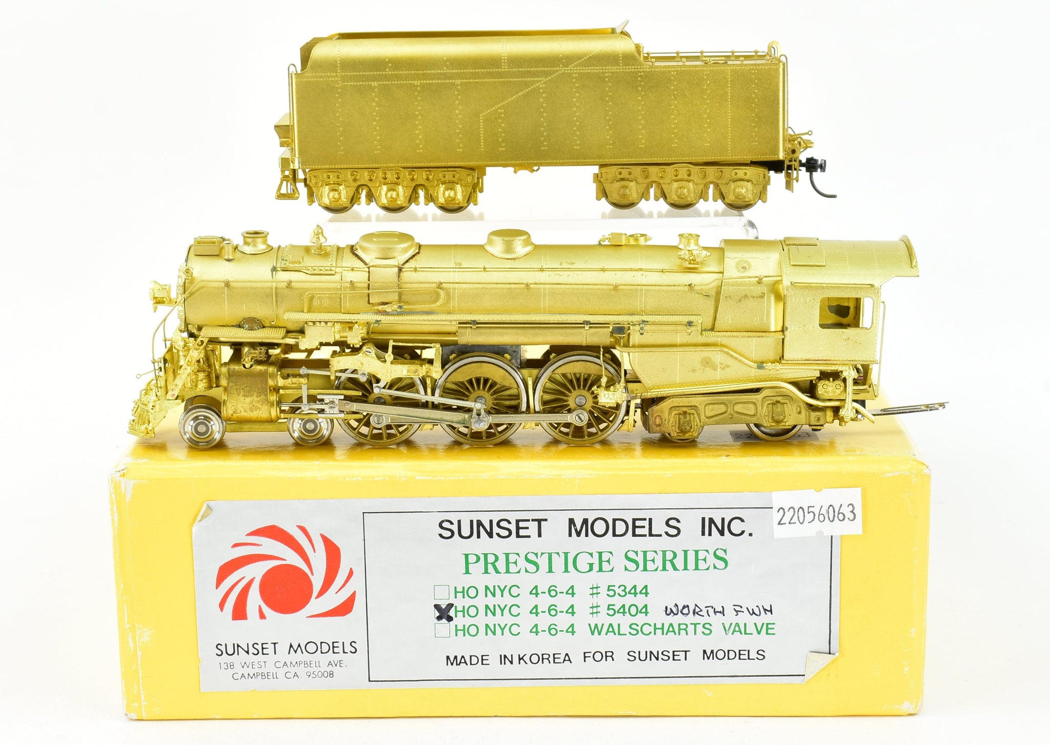 HO Brass Sunset Models NYC - New York Central J-1e 4-6-4 Hudson No