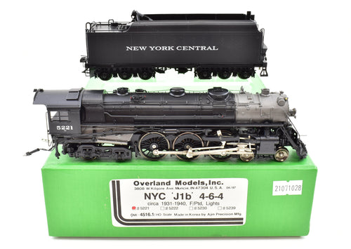 HO Brass OMI - Overland Models NYC - New York Central J-1b 4-6-4 Hudson FP #5221